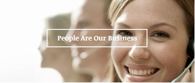 Customer service representative smiling with headset